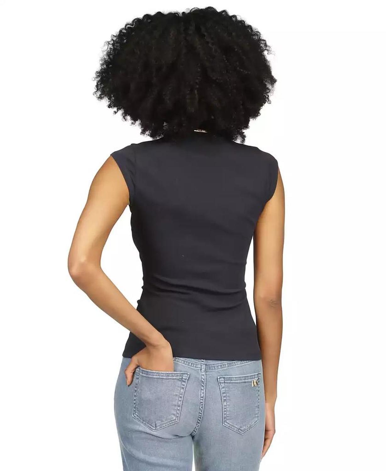 Women's Funnel-Neck Sleeveless Top
