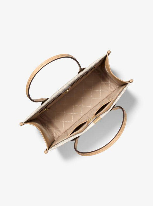 Heidi Large Stripe Signature Logo Tote Bag