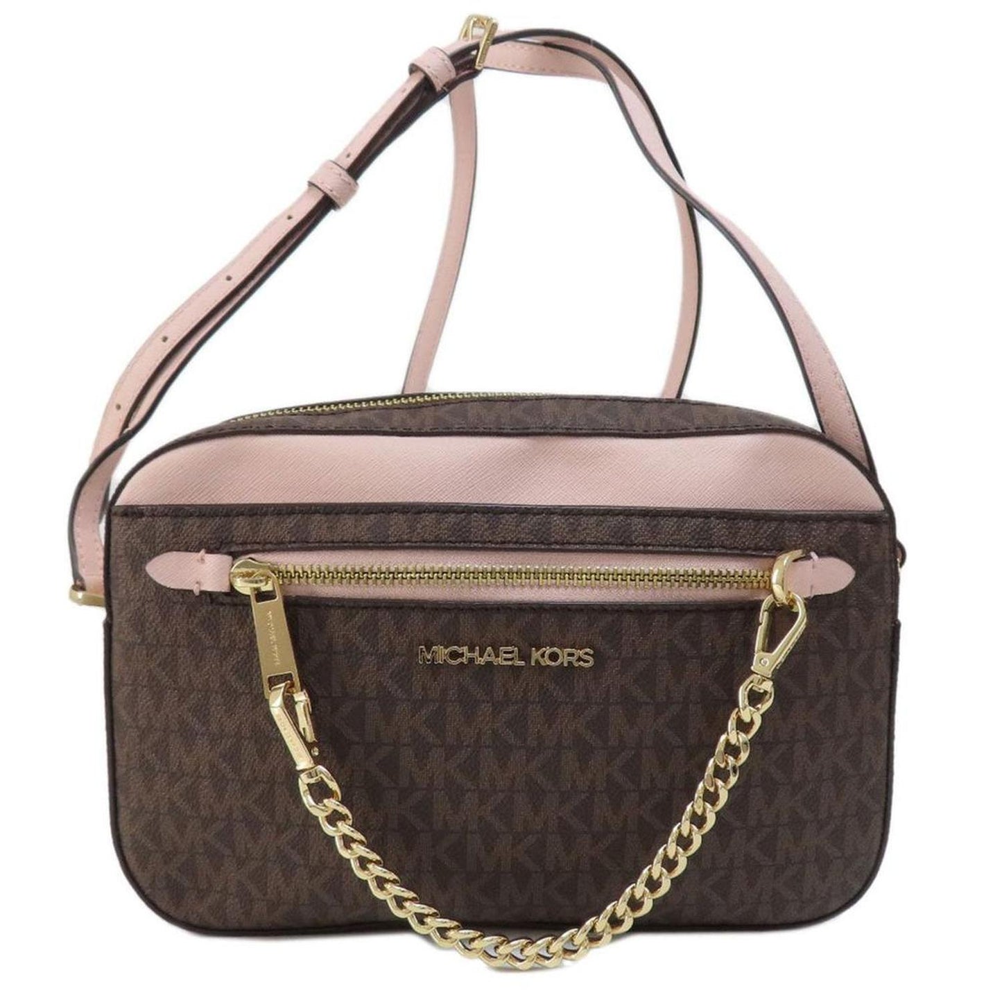 Michael Kors Jet Set Canvas Shoulder Bag (Pre-Owned)