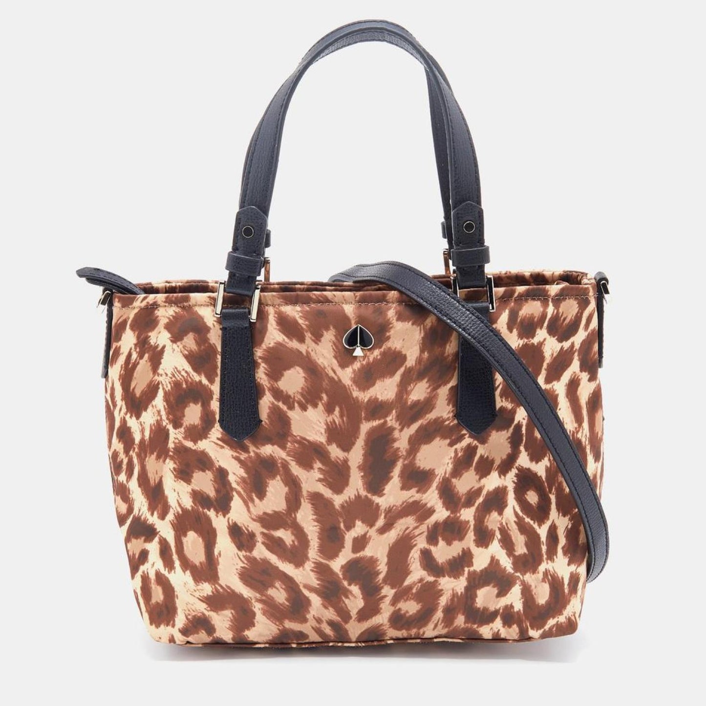 Kate Spade Animal Print Fabric And Leather Tote