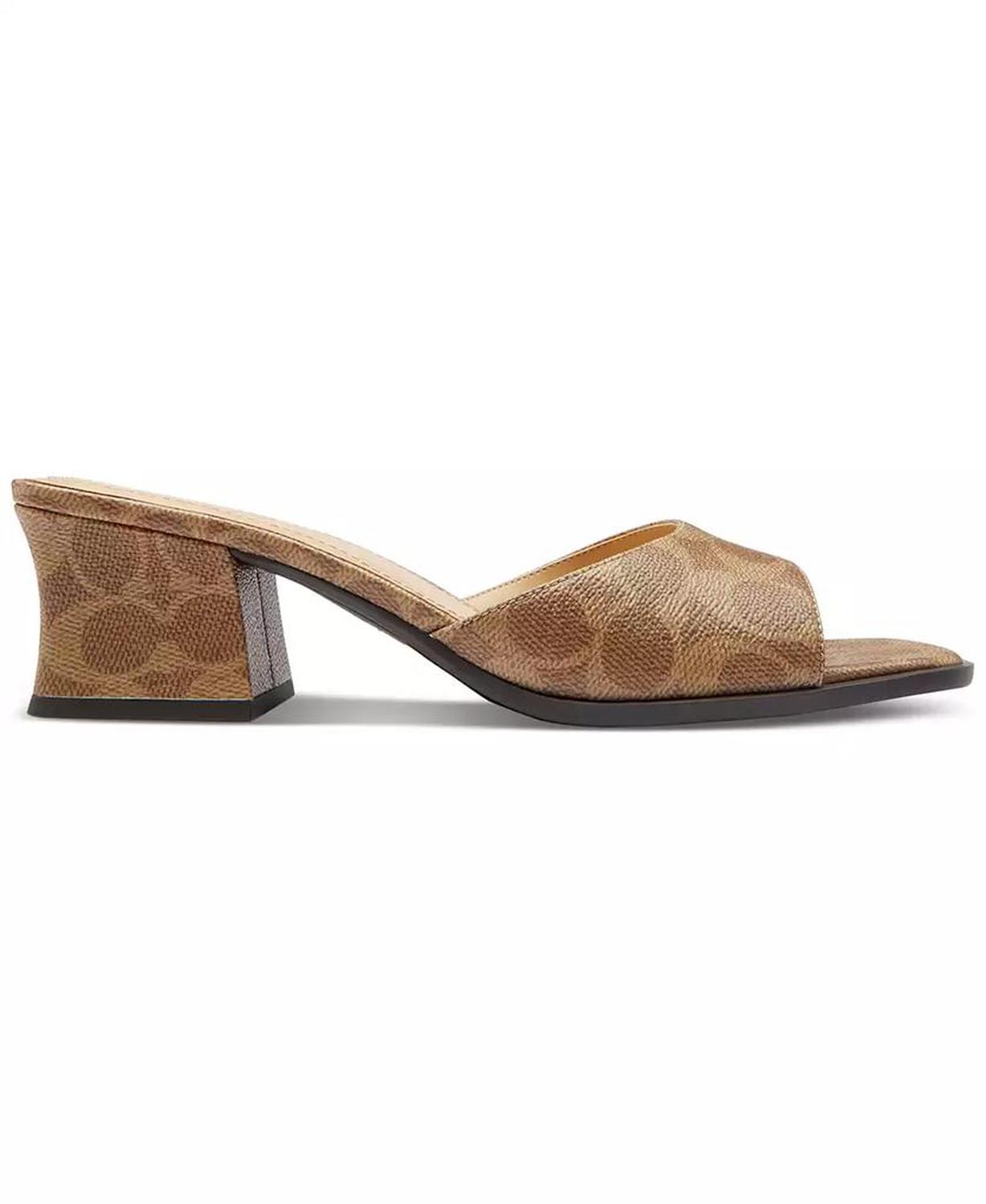 Women's Sculpted C Leather Block-Heel Sandals