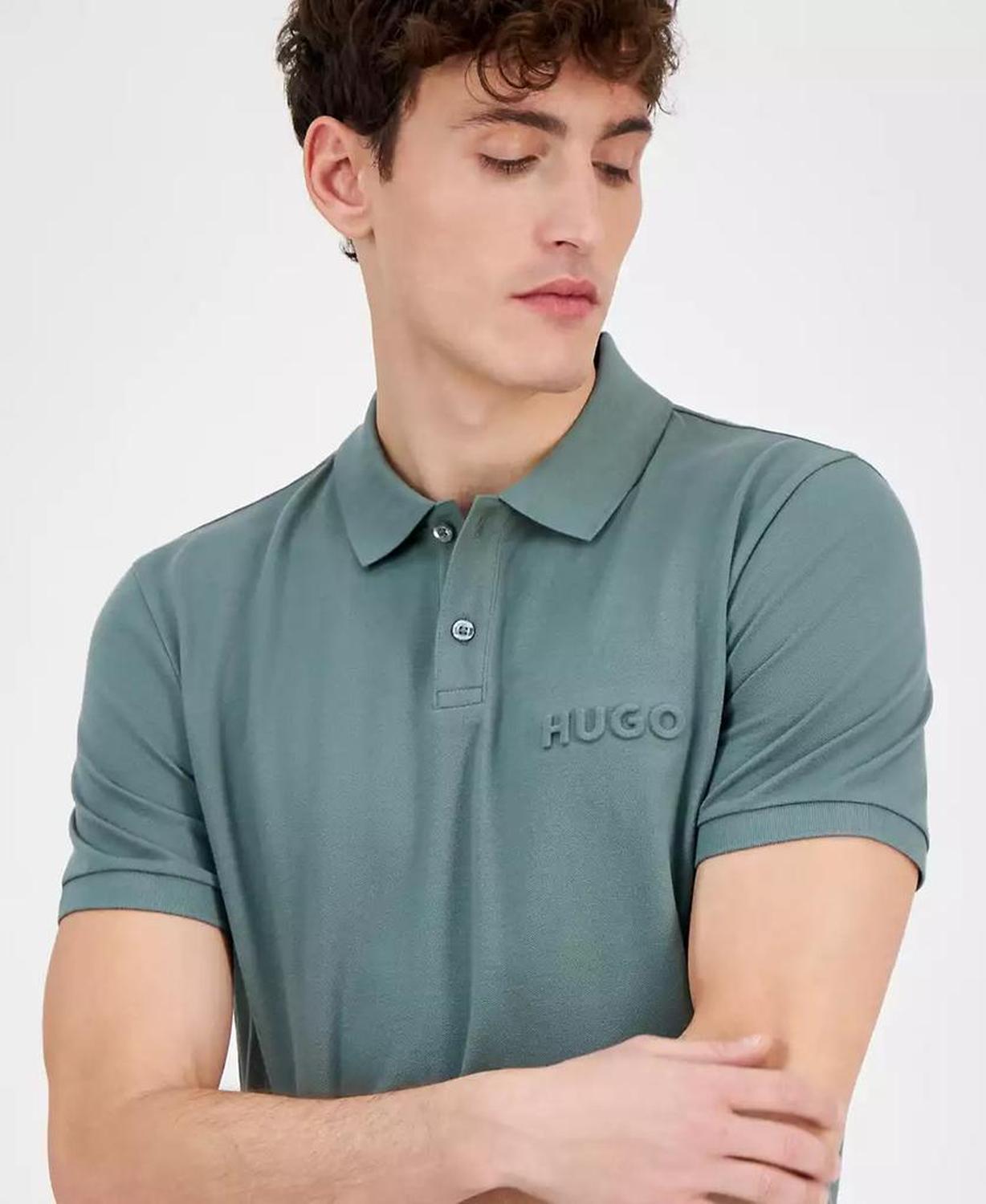 HUGO by Men's Dalunos Regular-Fit Logo Embossed Polo Shirt, Exclusively at Macy's