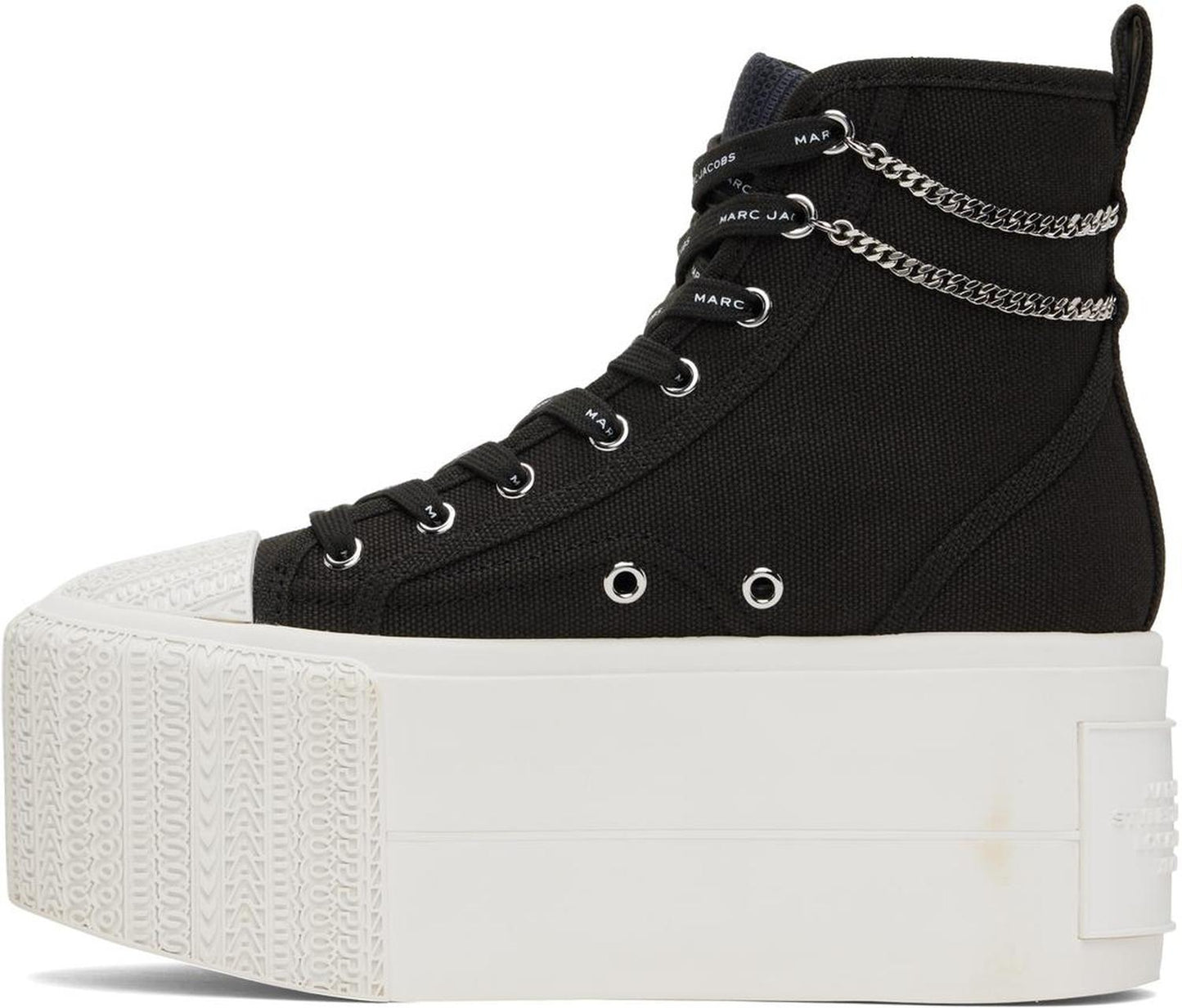 Black 'The Sticker Charm Platform High Top' Sneakers