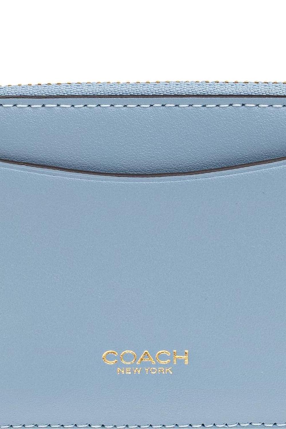 Coach Logo Printed Zip-Up Wallet