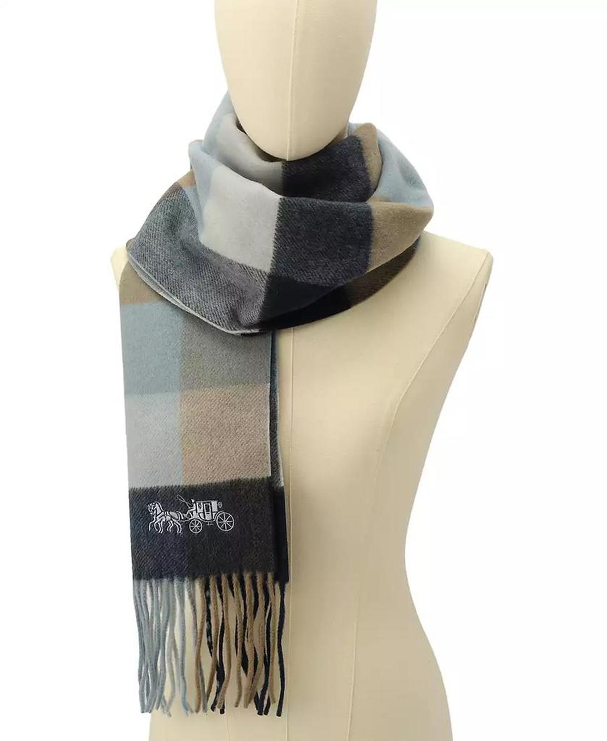 Women's Multicolored Check Muffler Scarf