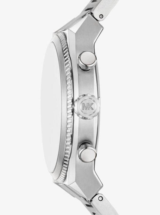 Oversized Panorama Silver-Tone Watch
