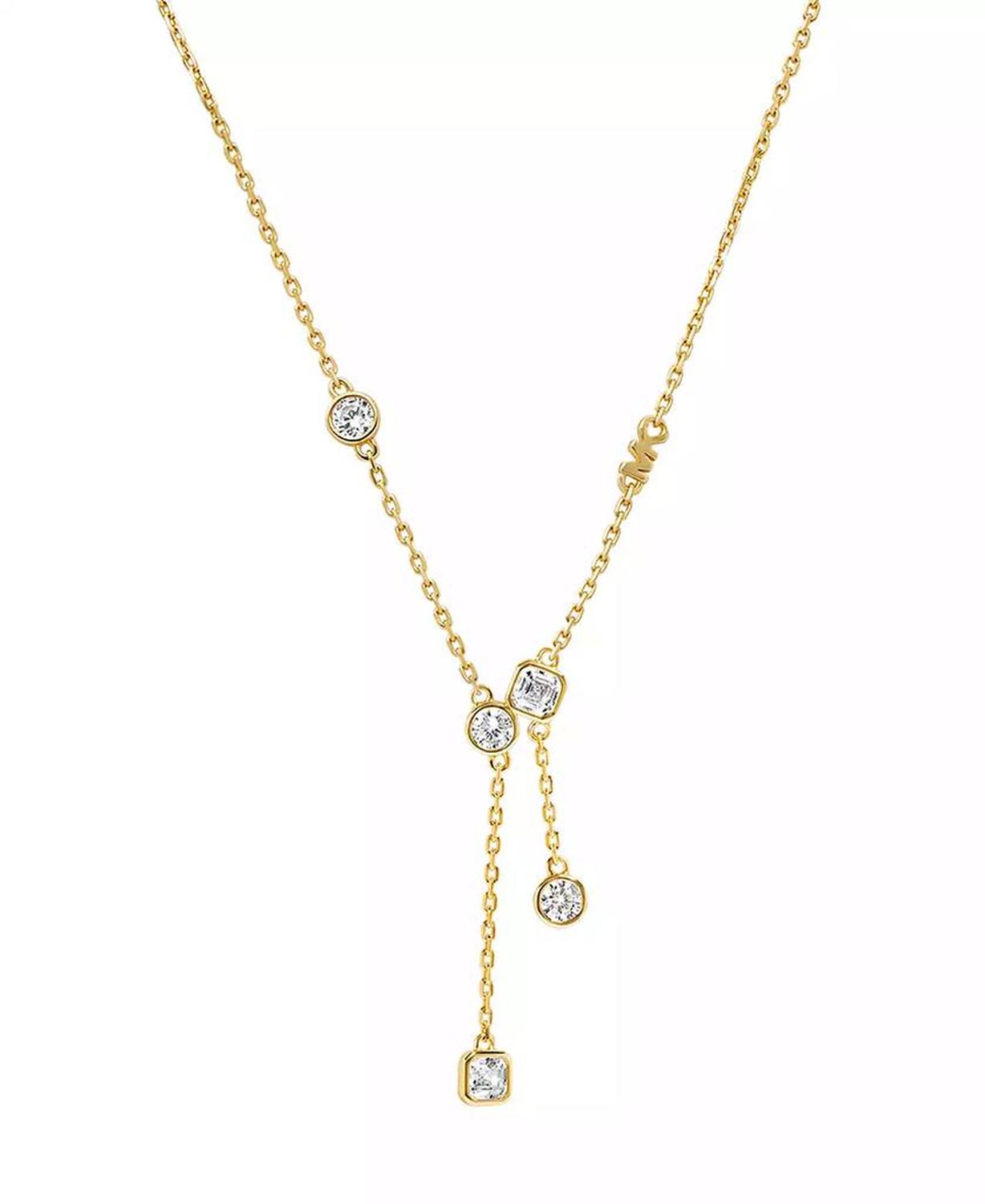 Brilliance Lariat Cubic Zirconia Y Pendant Necklace