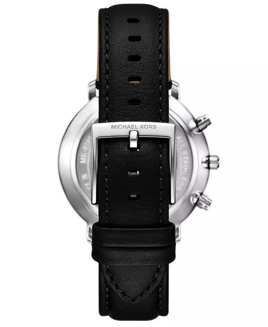 Men's Blake Multifunction Black Leather Watch, 42mm