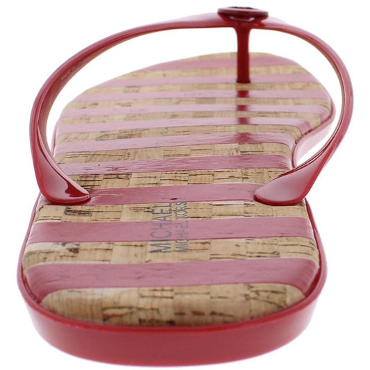 Jet Set Jelly Womens Striped Logo Flip-Flops