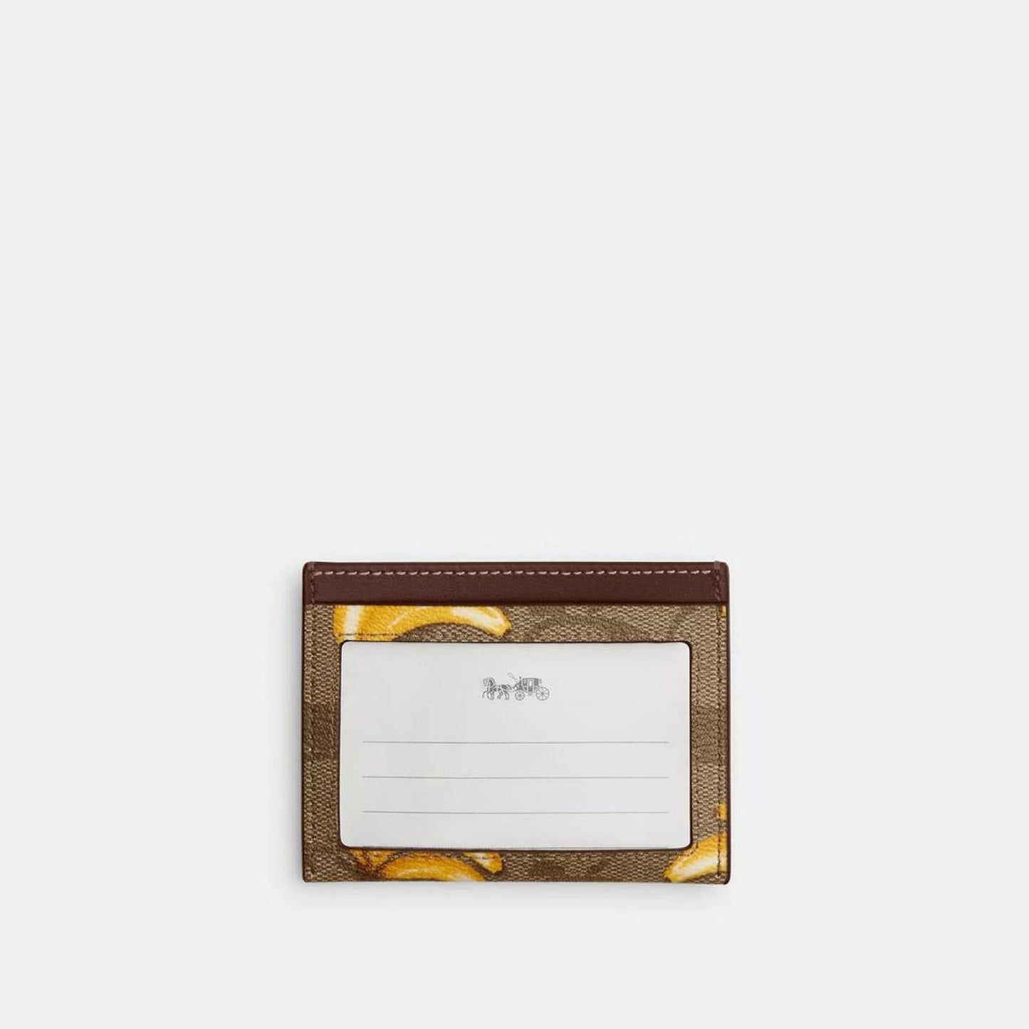 Coach Outlet Slim Id Card Case In Signature Canvas With Banana Print