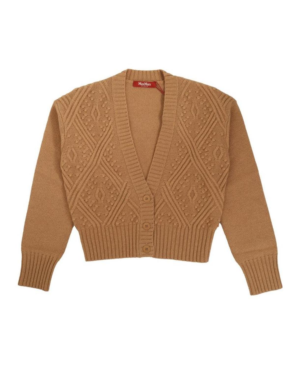 Textured Wool And Cashmere Cardigan