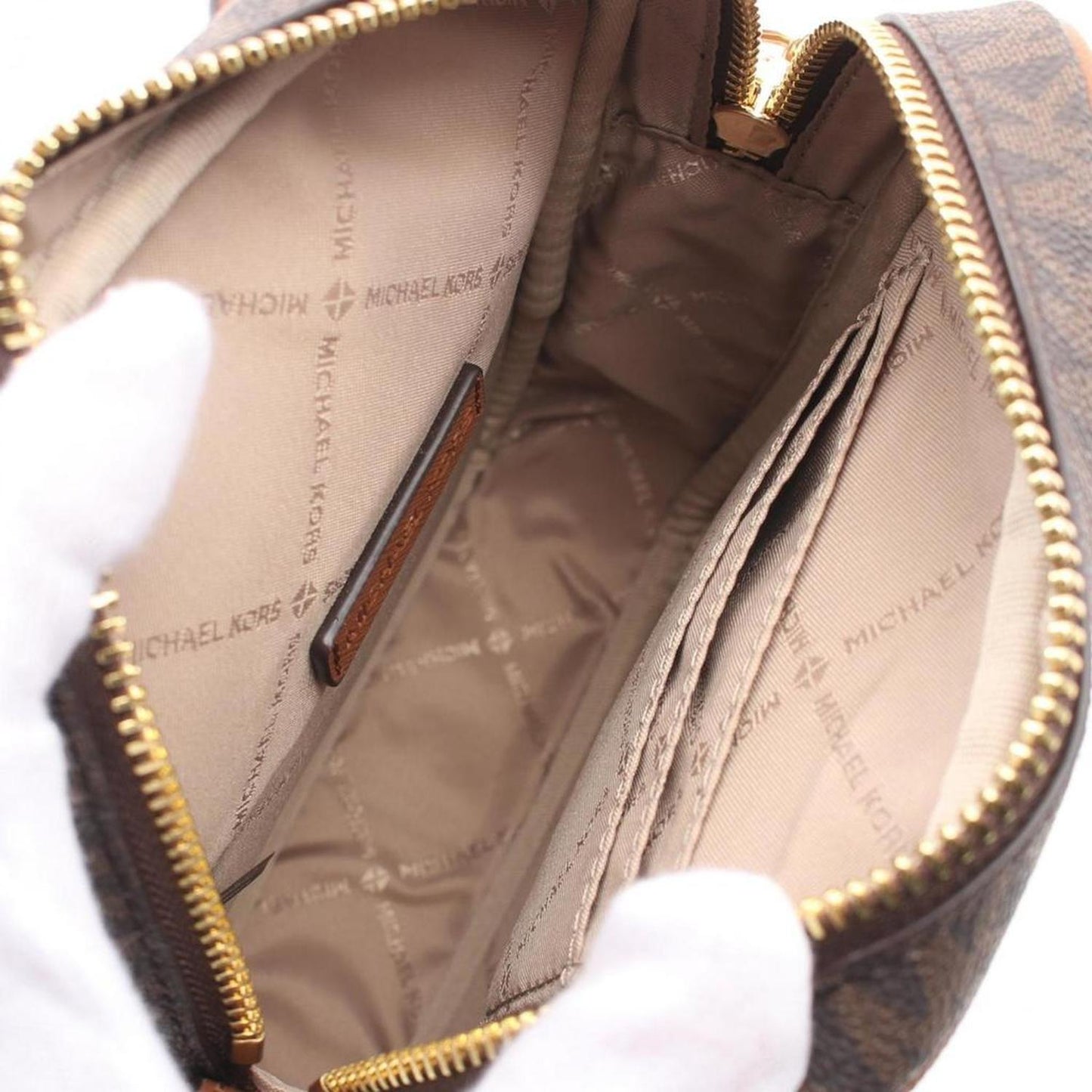 Coated Canvas Leather Shoulder Bag (Pre-Owned)