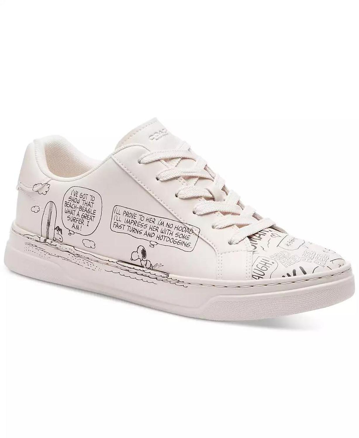 Women's Peanuts Comic High Line Leather Sneakers