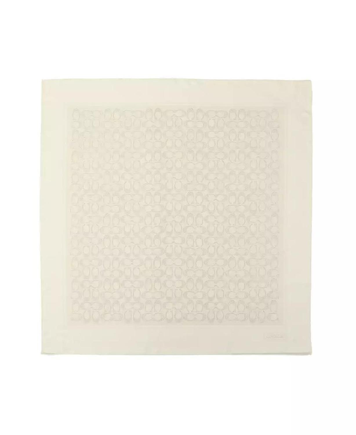 Women's Textured Signature Print Silk Square Scarf