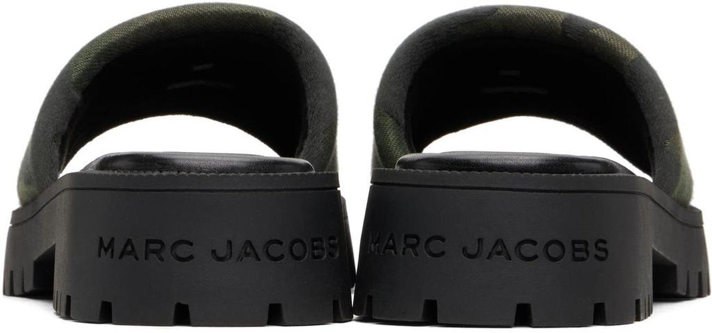 Khaki 'The Camo Jacquard Lug Sole Slide' Sandals
