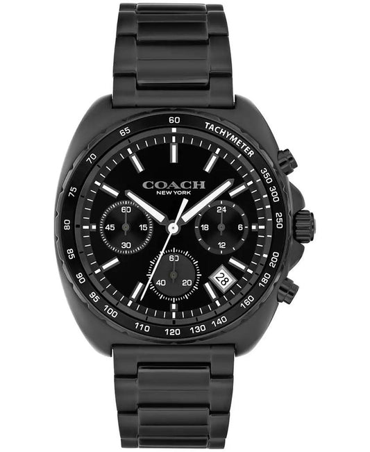 Men's Charter Ionic Plated Black Steel Bracelet Watch, 39mm