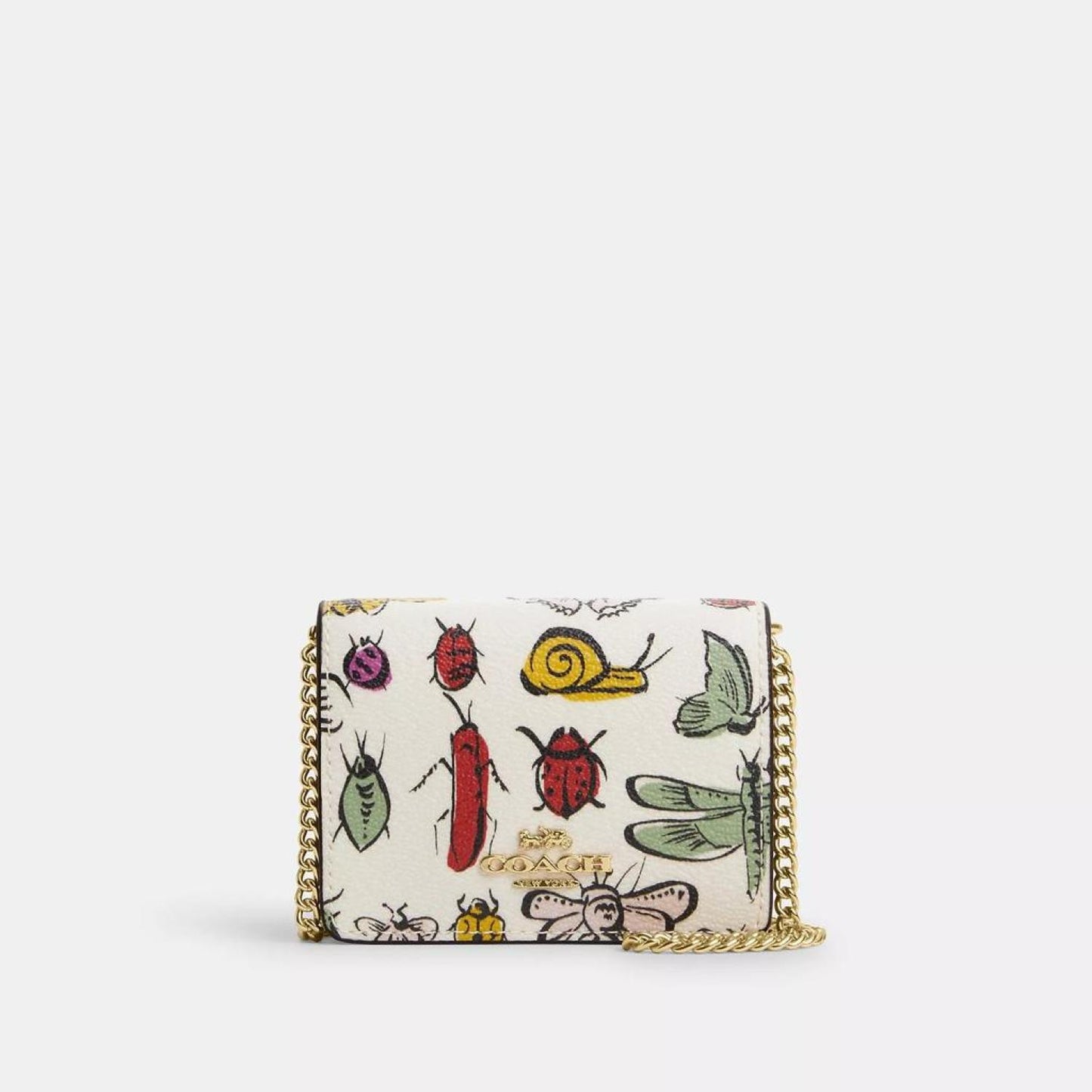 Coach Outlet Mini Wallet On A Chain With Creature Print