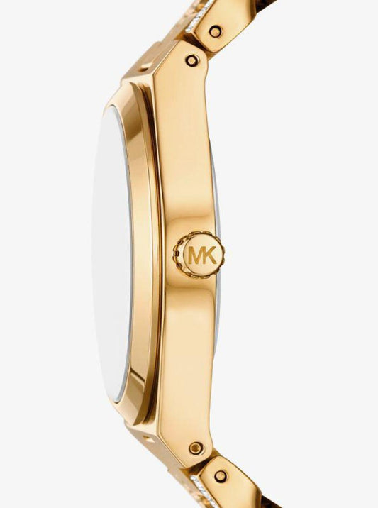 Lennox Pavé Gold-Tone Curb-Link Watch