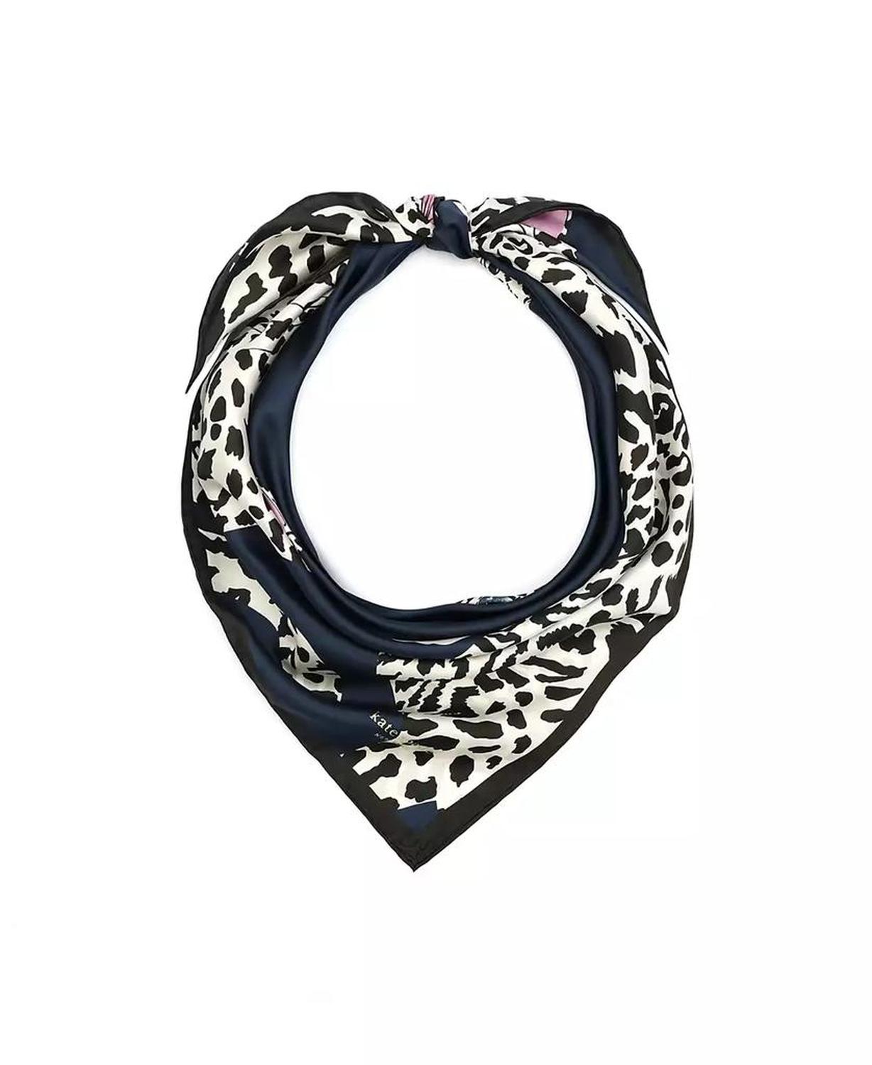 Women's Leopard Silk Square Scarf