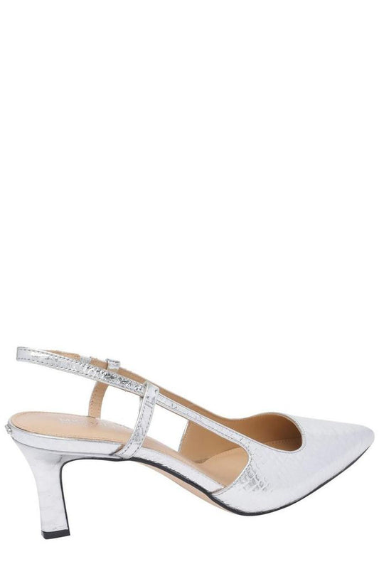 Michael Michael Kors Alora Metallic Embossed Slingback Pumps