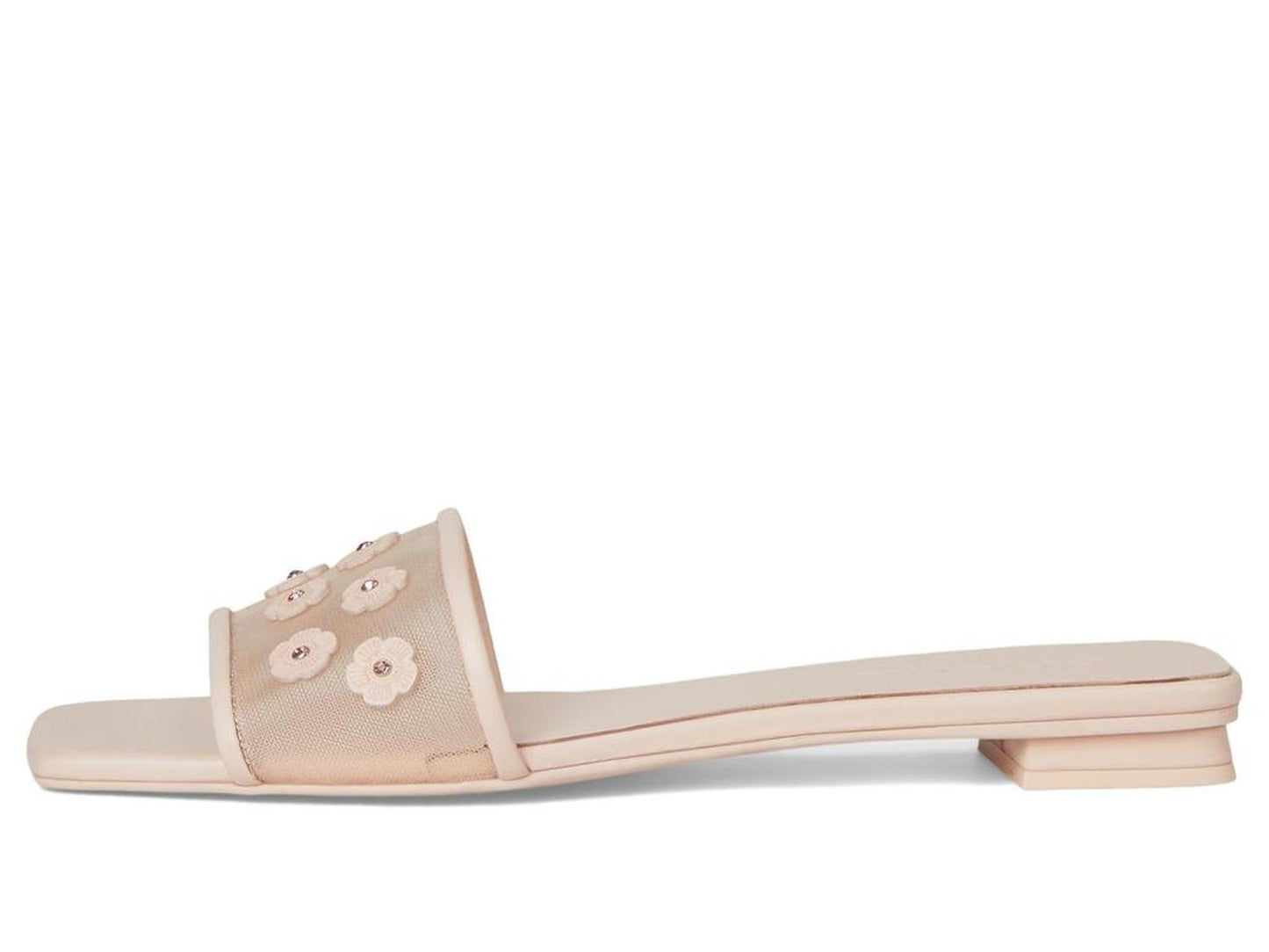 Flat Sandals With Tea Rose