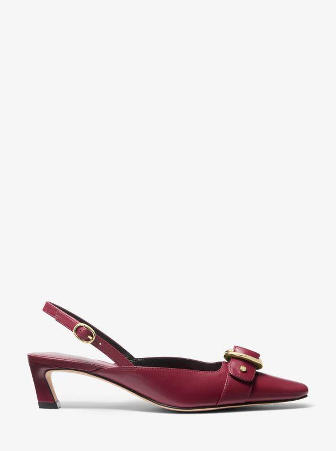 Jaden Leather Slingback Kitten Pump