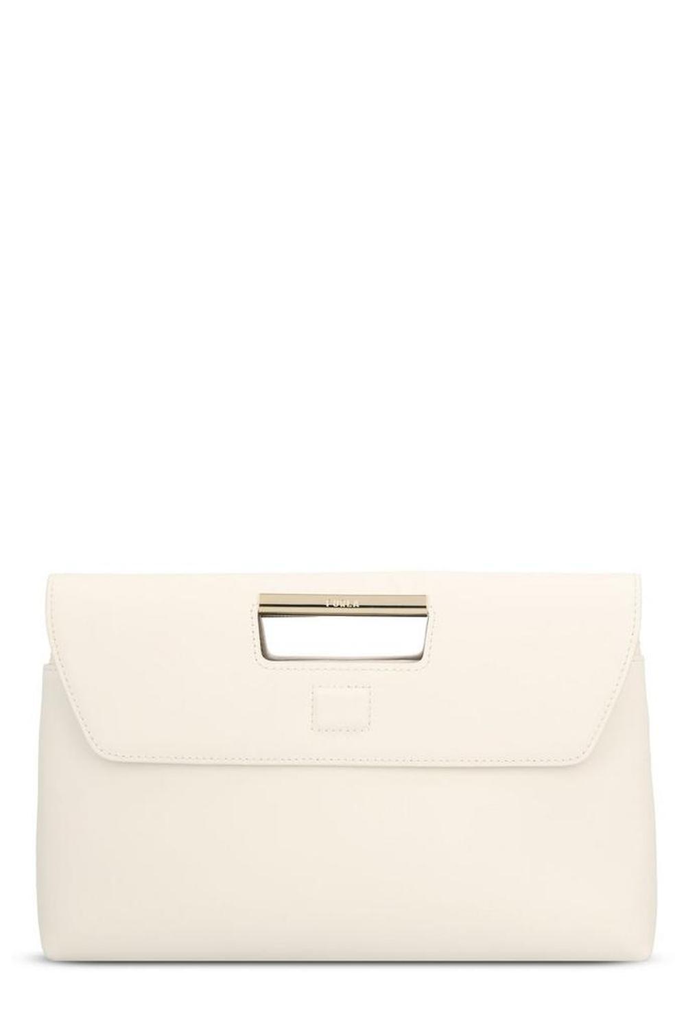 Furla Logo Engraved Medium Clutch Bag