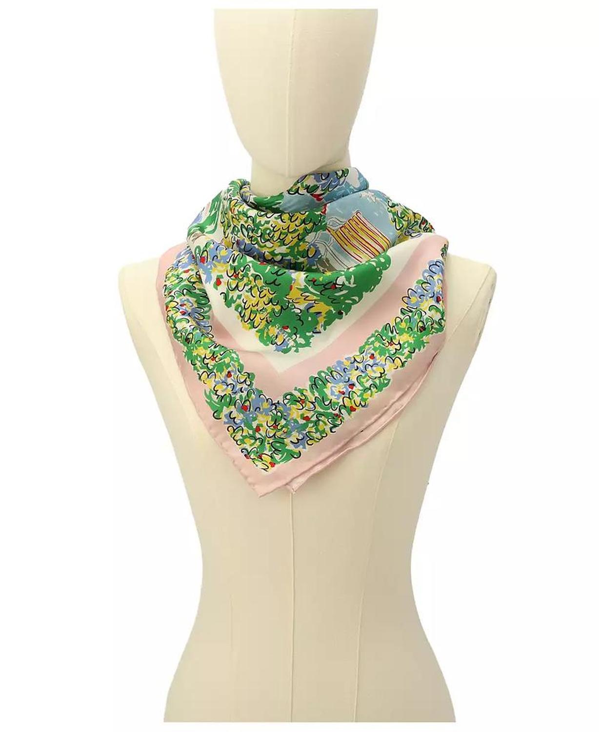 Women's Springtime Gardens Silk Square Scarf