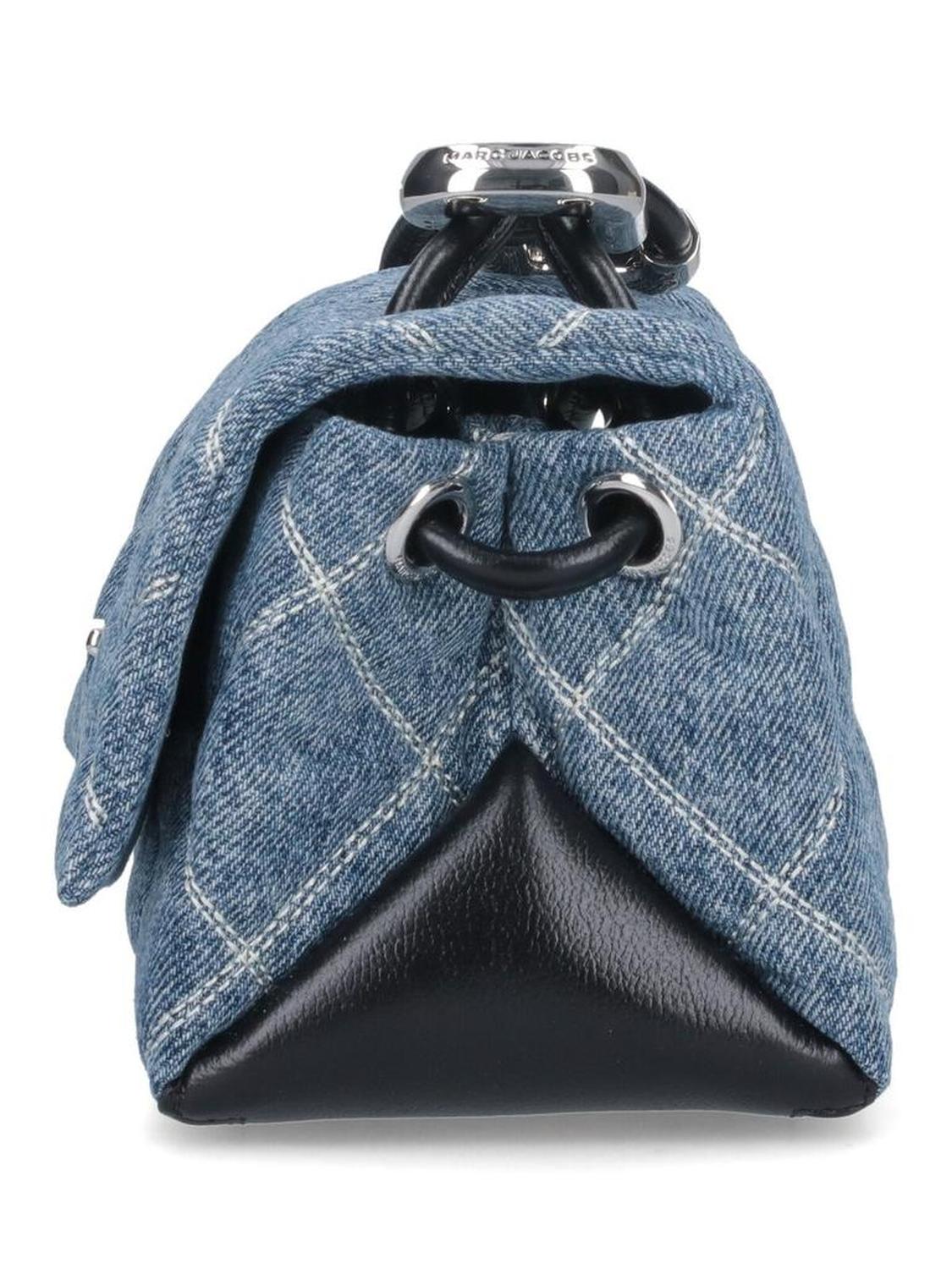 Marc Jacobs The Quilted Denim Mini Dual Quilted Shoulder Bag