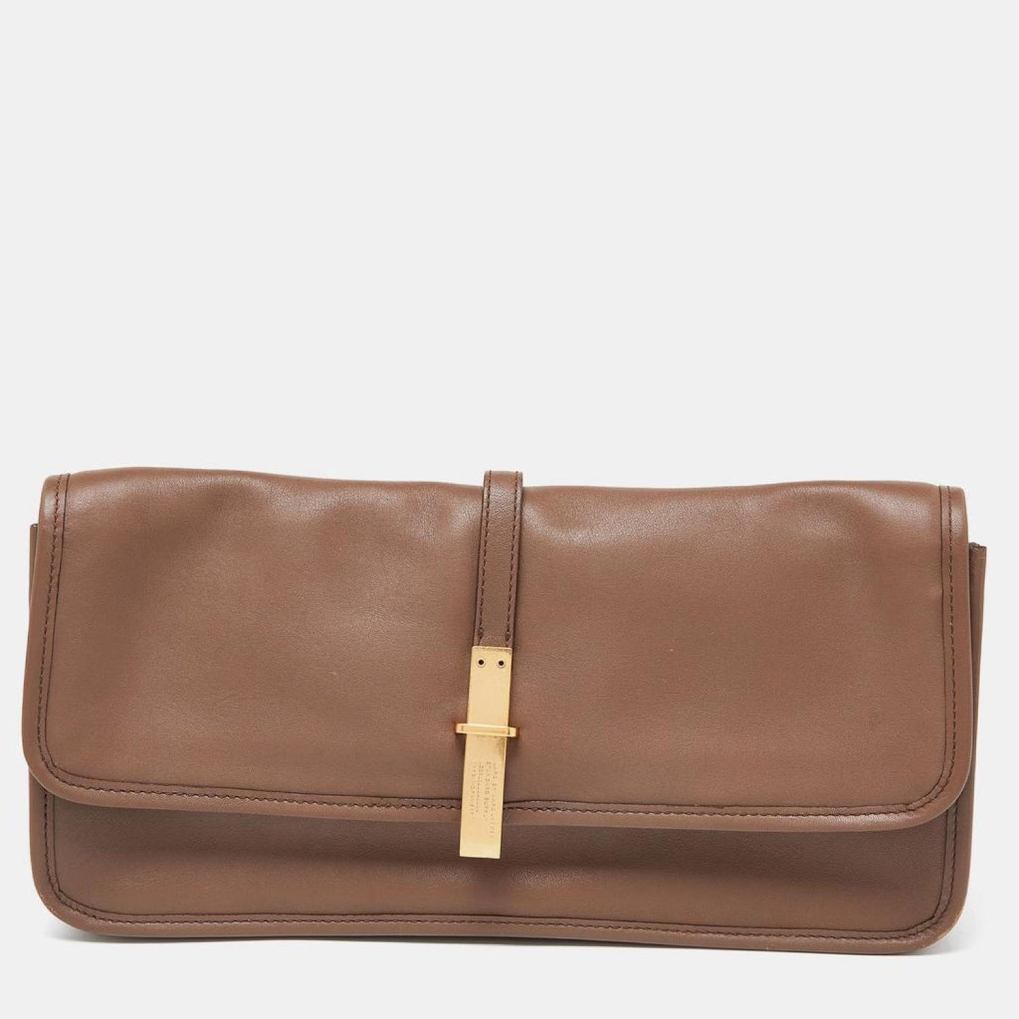 Marc By Marc Jacobs Leather Metal Flap Clutch