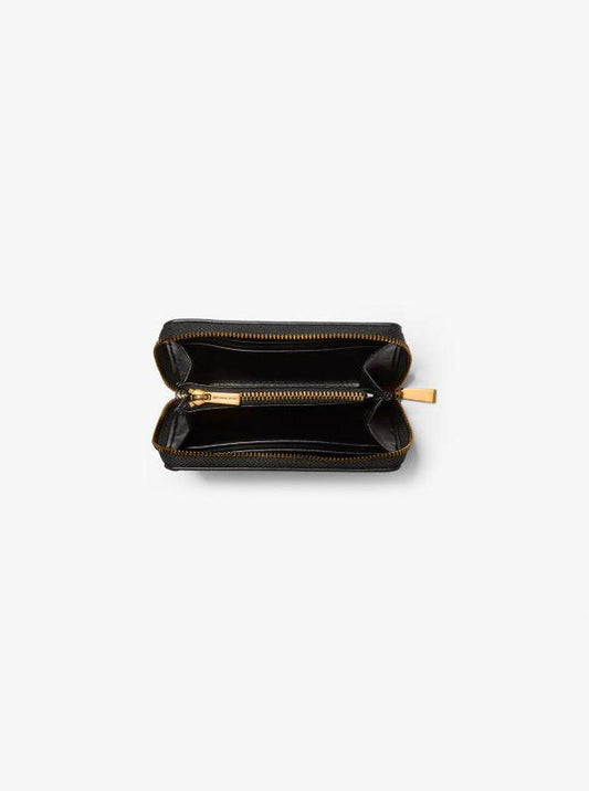 Jet Set Small Snake Embossed Leather Wallet