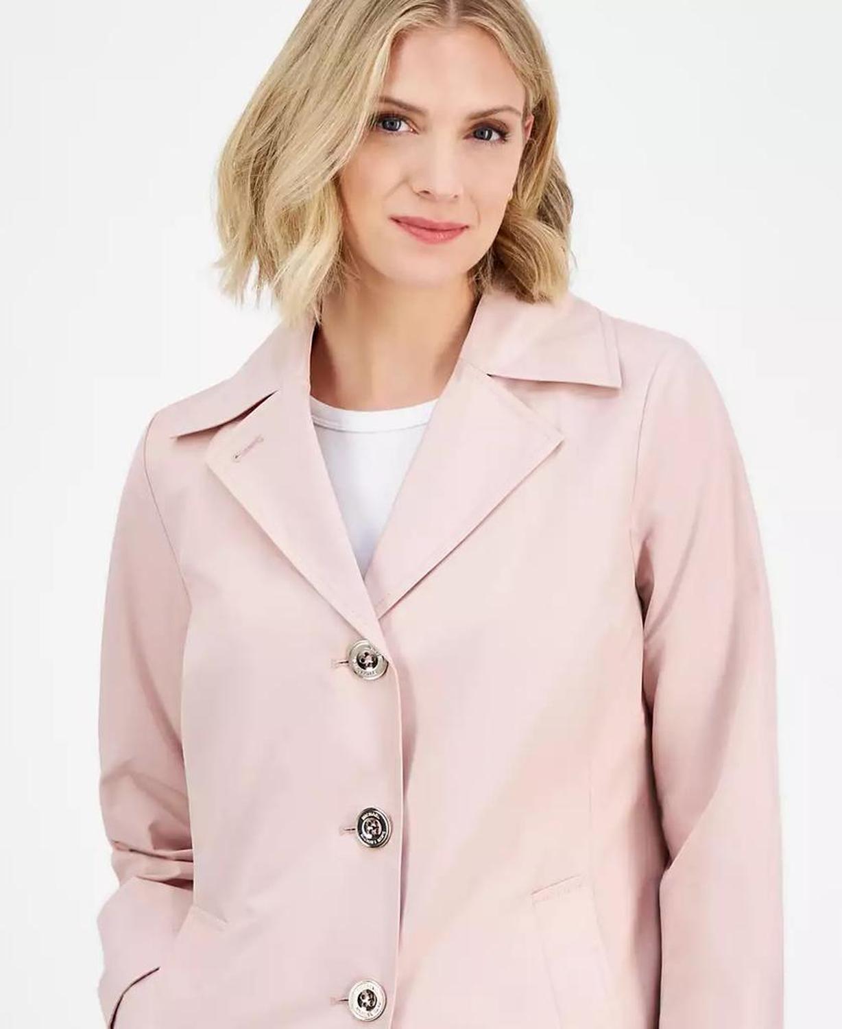 Women's Notched Collar Button-Front Coat, Exclusively at Macy's