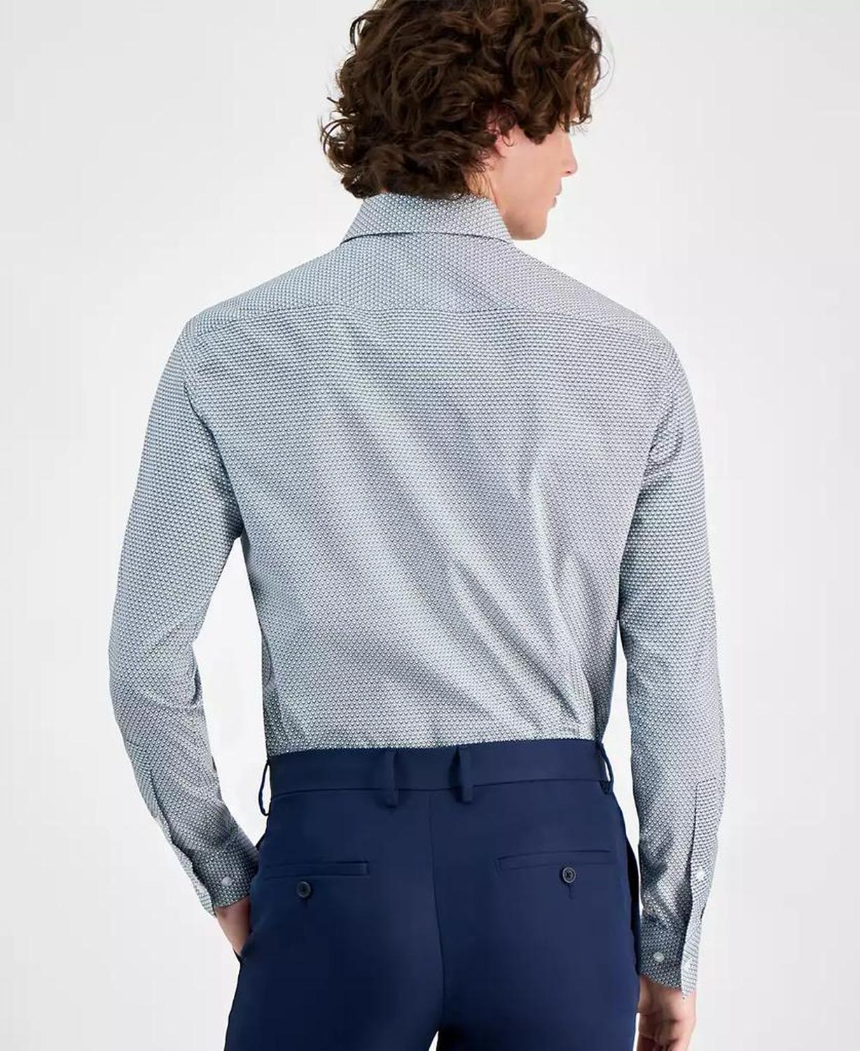 Men's Valerio Poplin Modern-Fit Dress Shirt