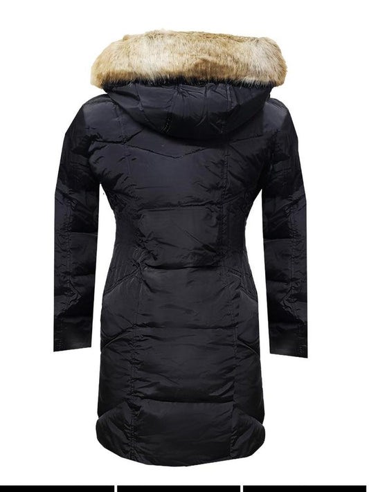 Michael Michael Kors Women's Chevron 3/4 Down Puffer Coat, Black