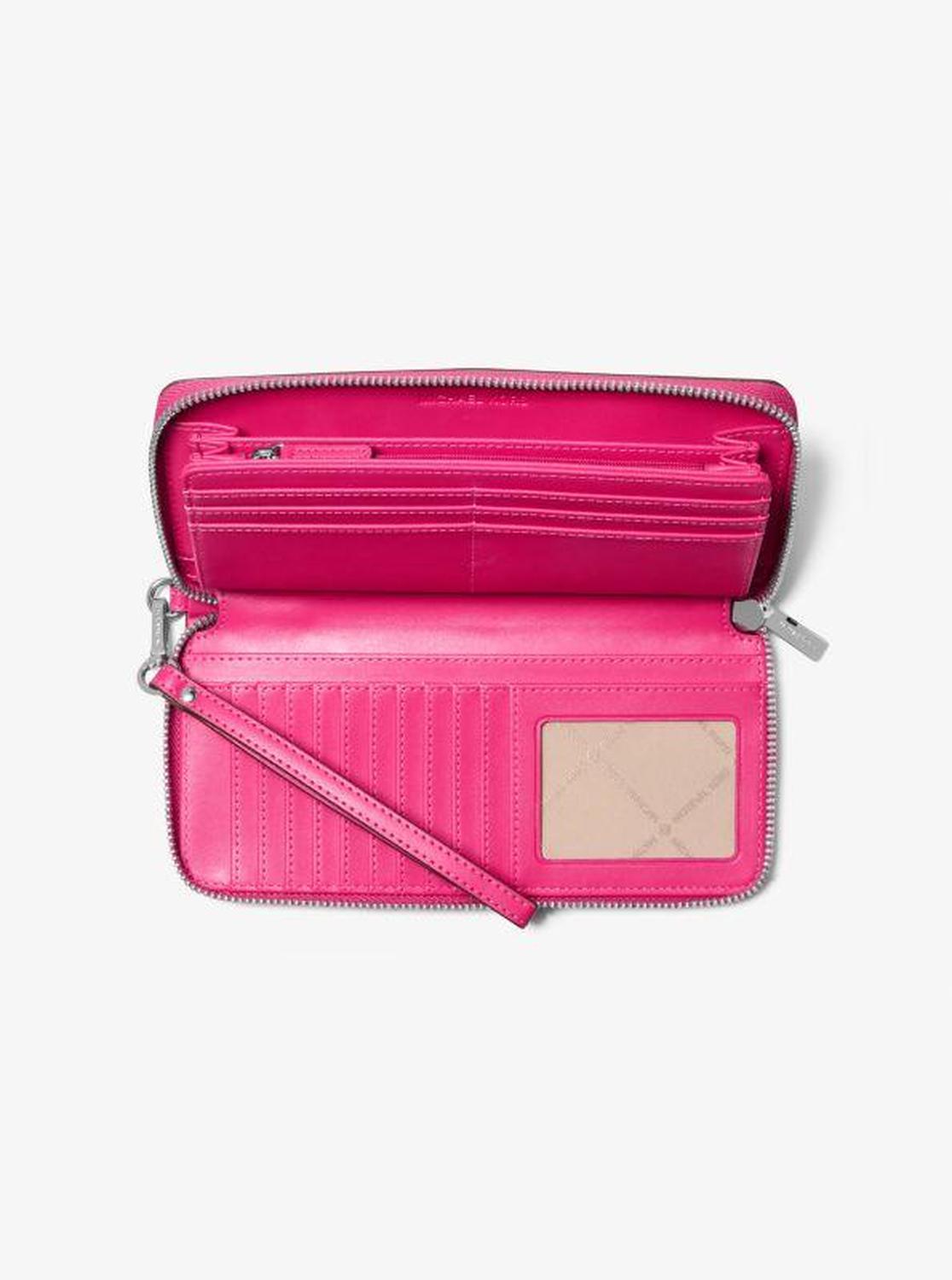 Jet Set Travel Zebra Print Calf Hair Continental Wallet