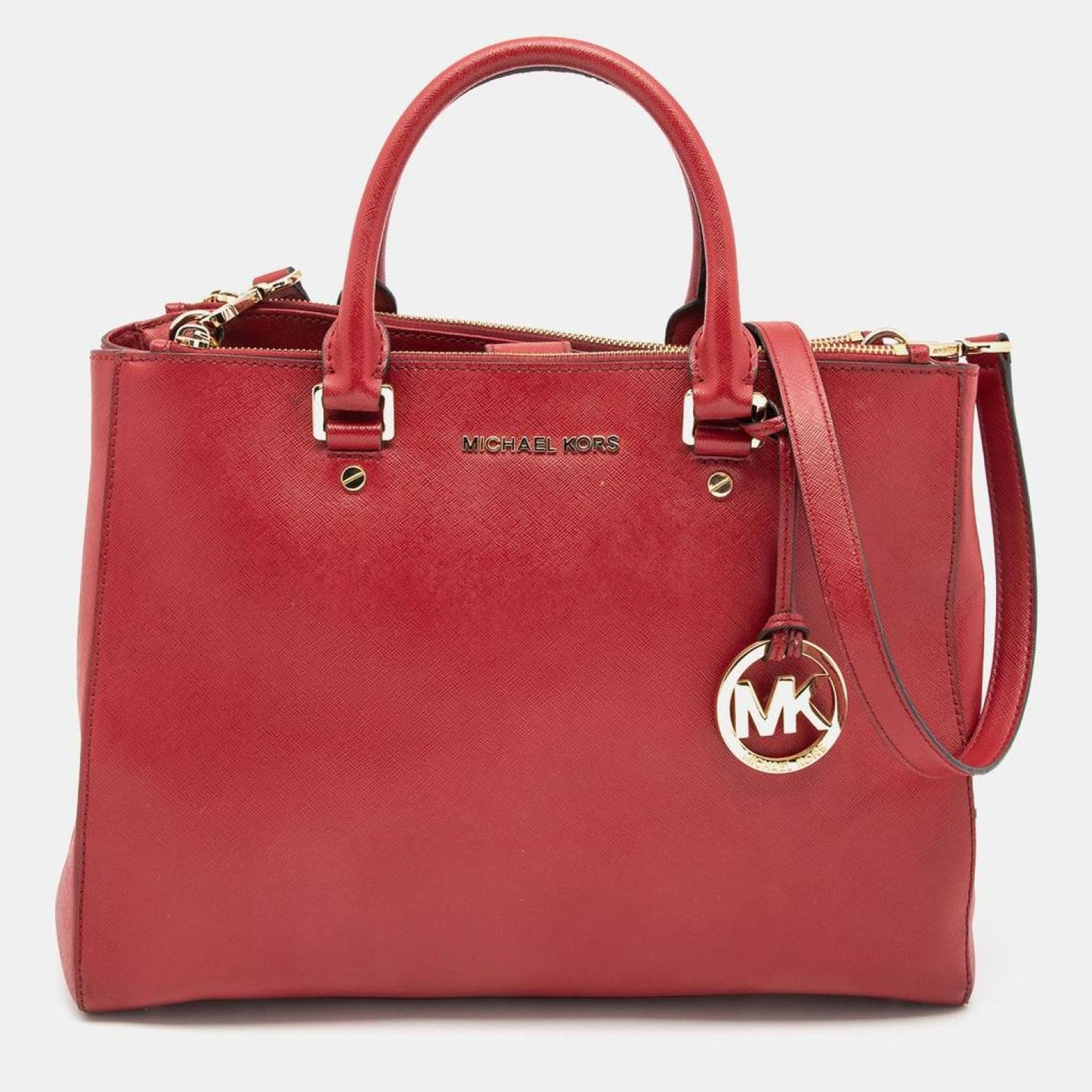 Michael Michael Kors Leather Jet Set Double Zip Tote