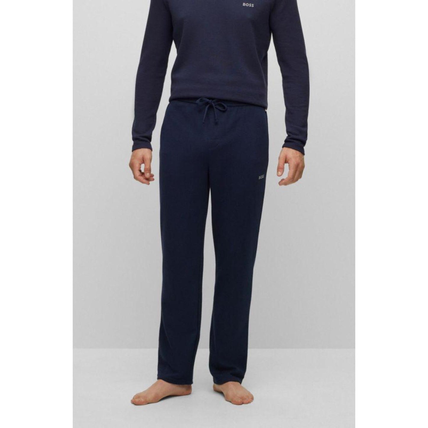 Waffle pajama bottoms with logo embroidery