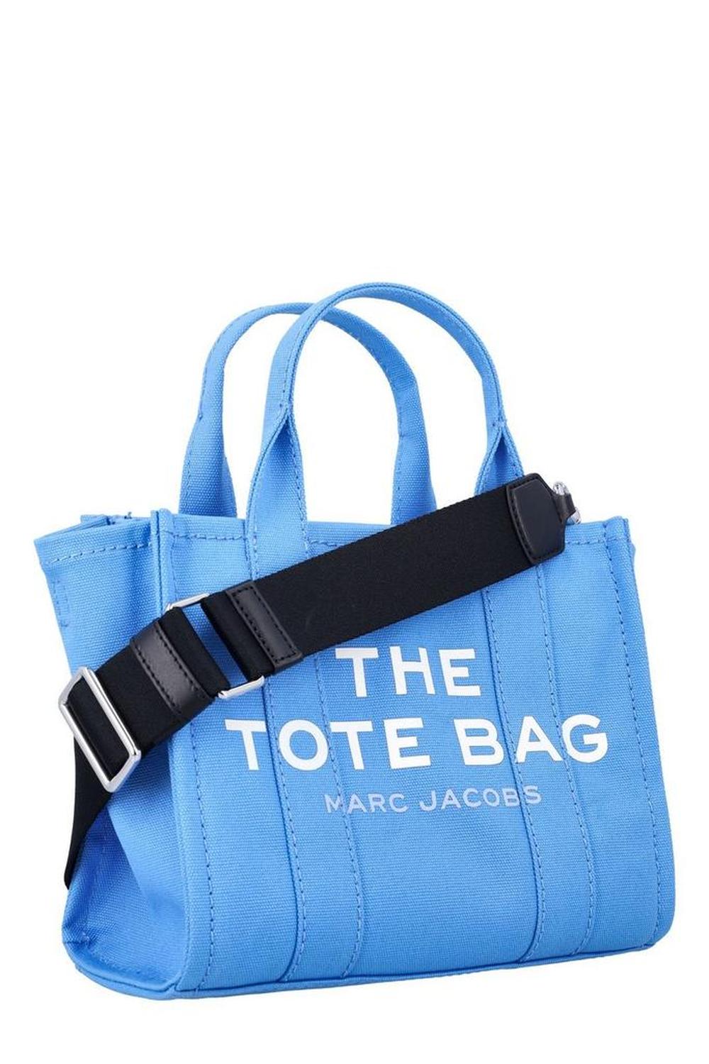 Marc Jacobs Logo Printed Zip-Up Small Tote Bag