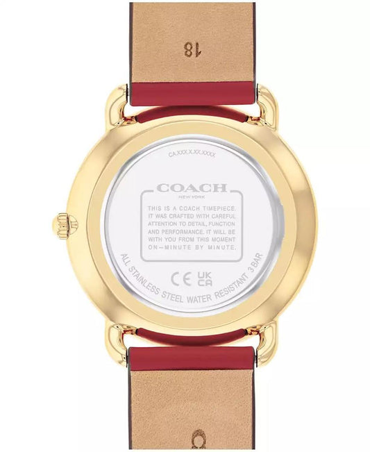 Women's Elliot Red Leather Strap Watch