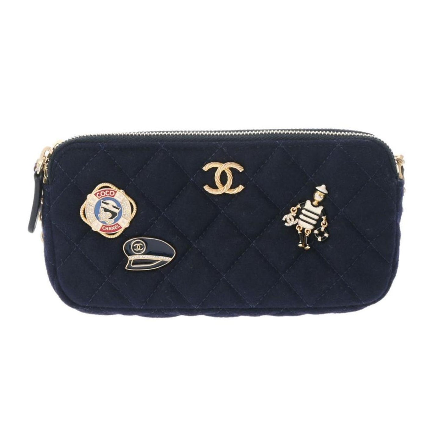 Chanel Coco Mark Cotton Shoulder Bag (Pre-Owned)