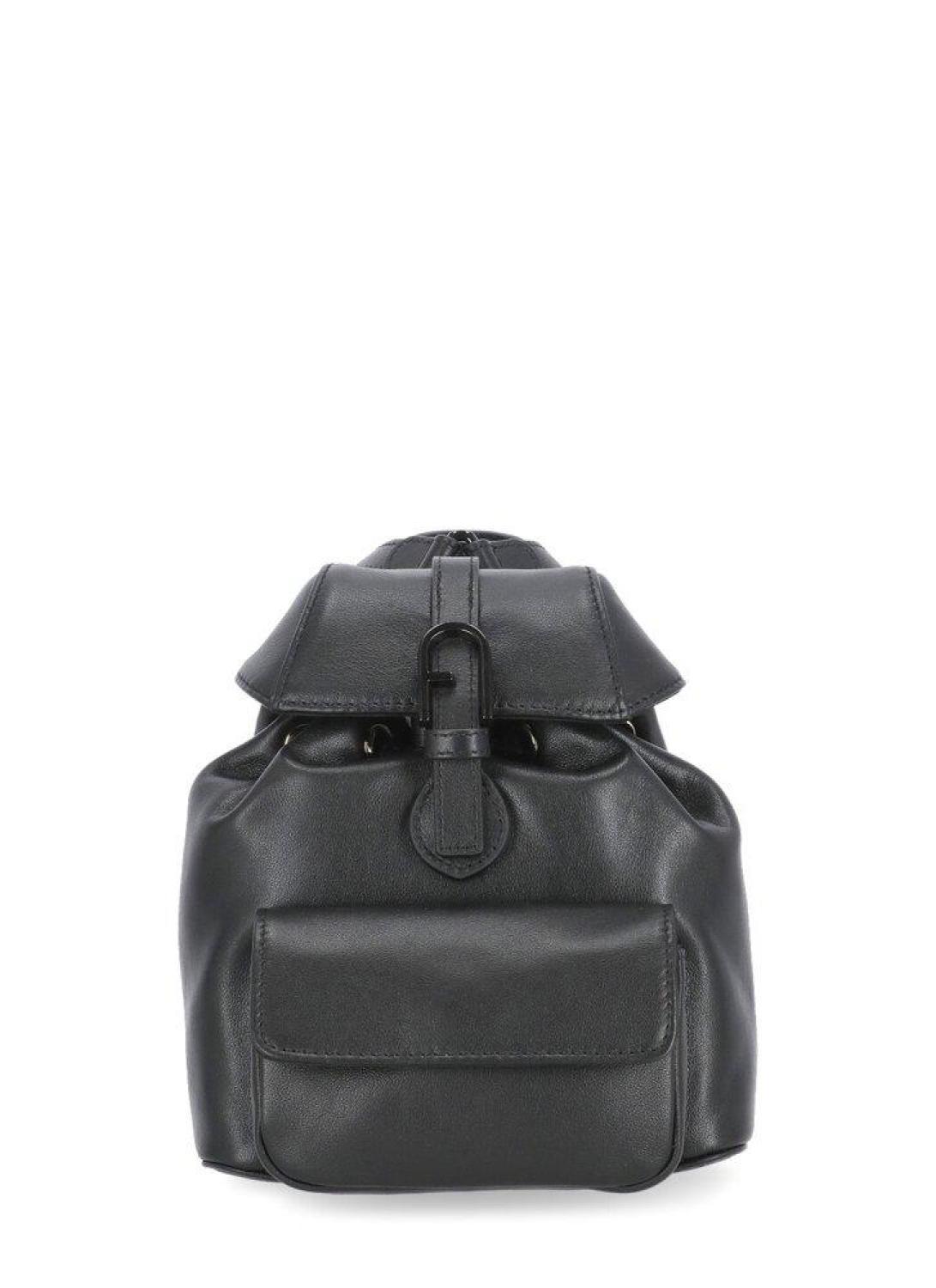 Furla Flow Foldover Top Drawstring Mini Backpack