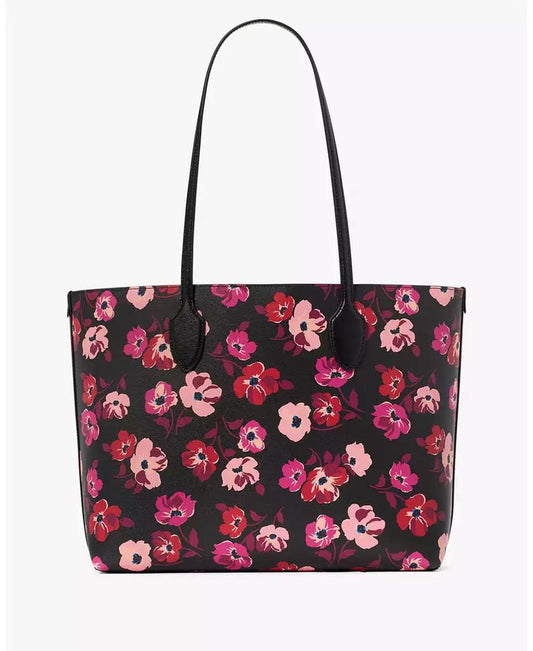 Women's Bleecker Fall Poppies Large Tote Bag