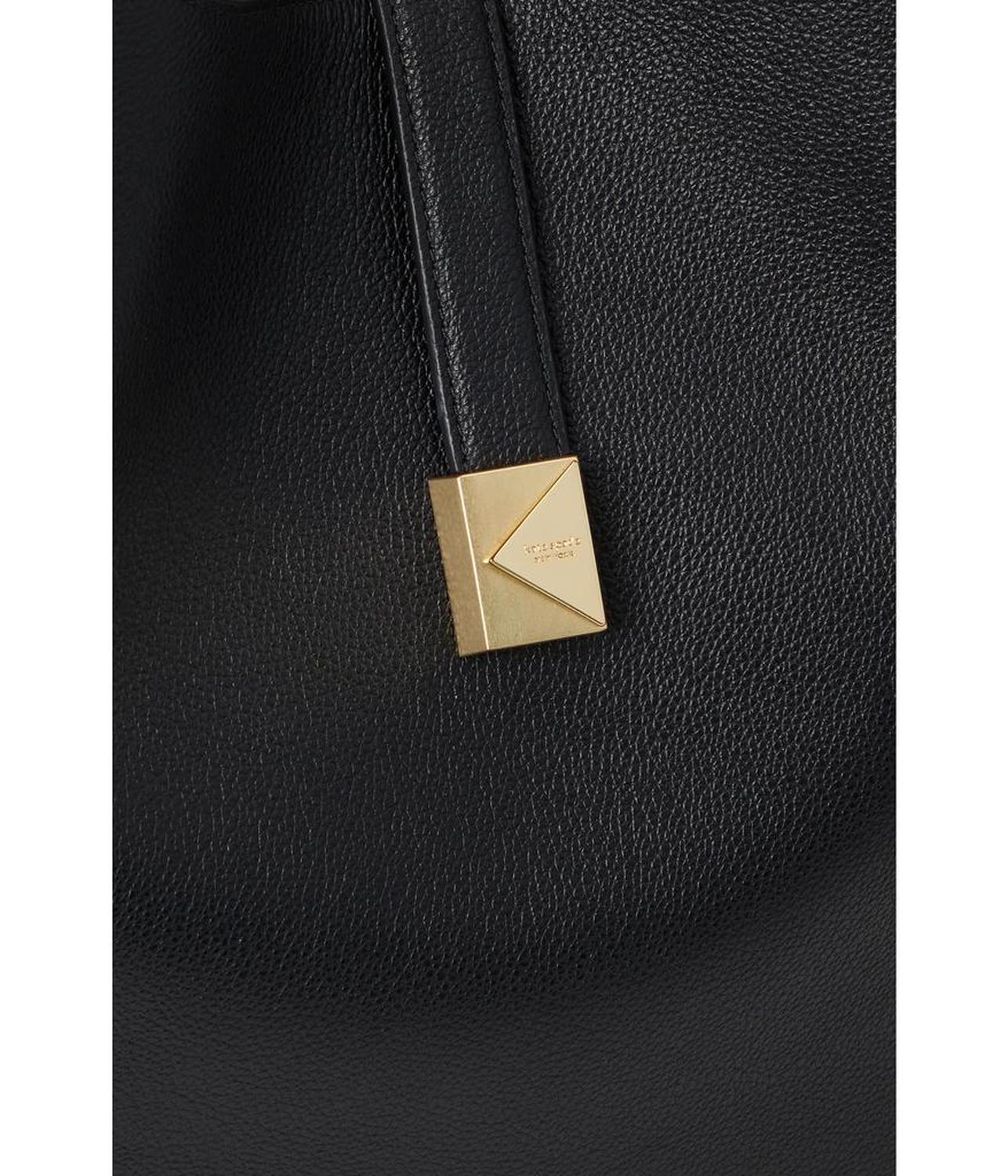 Deco Pebbled Leather Large Shoulder Bag