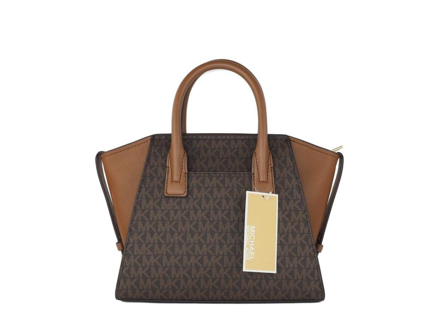 Michael Kors Avril Small PVC Leather Top Zip Satchel Crossbody Bag Women's Purse