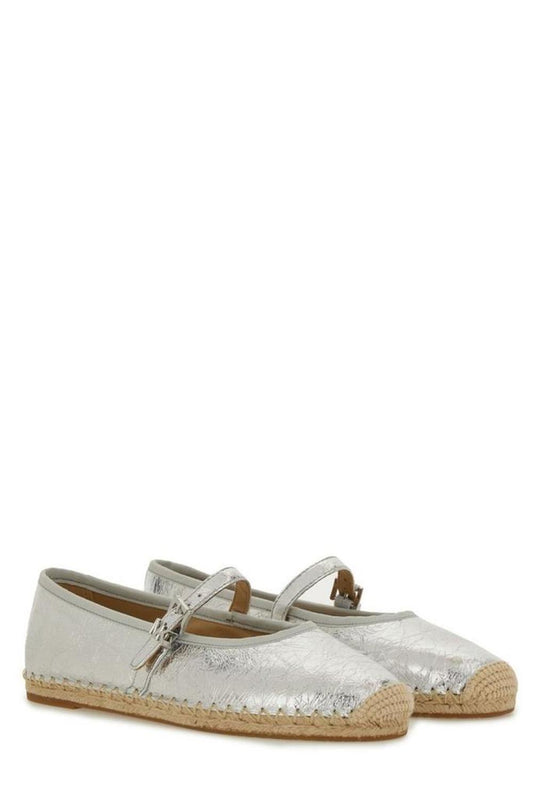 Michael Kors Lynn Metallic Leather Ballet Espadrilles
