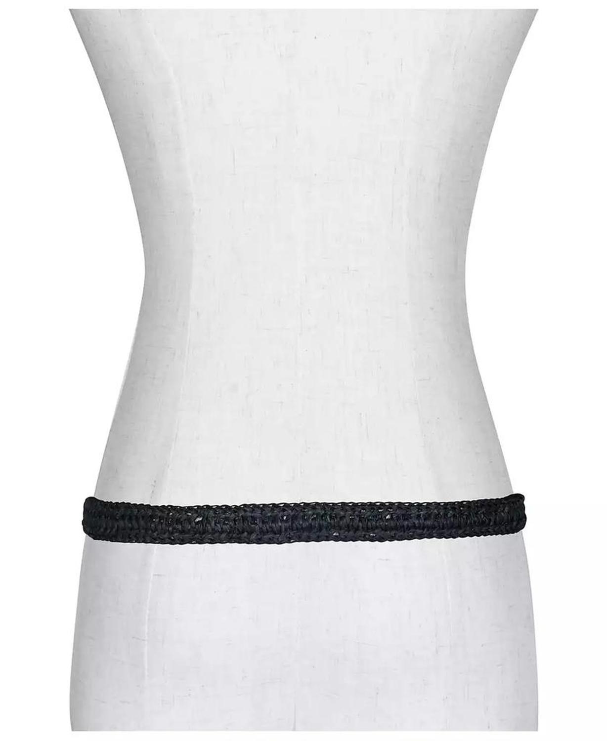 32mm Woven Raffia Belt