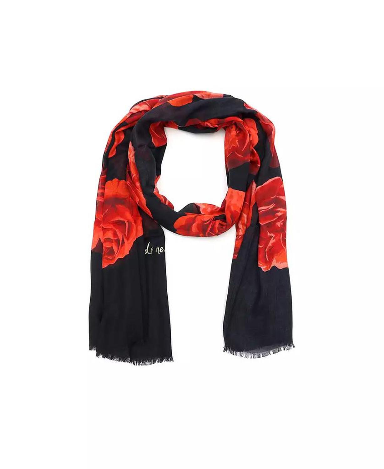 Women's Charming Rose Oblong Scarf
