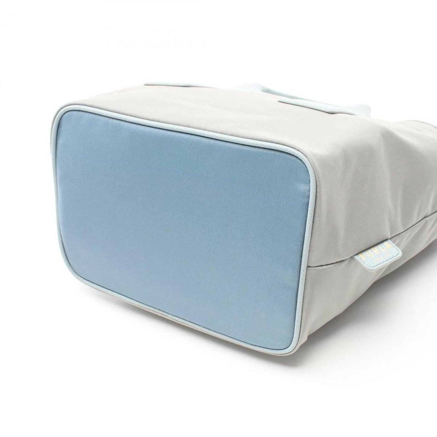 blue  Leather Nylon Canvas Handbag