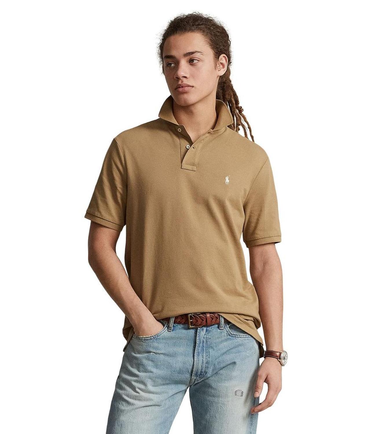 Custom Slim Fit Mesh Polo Shirt