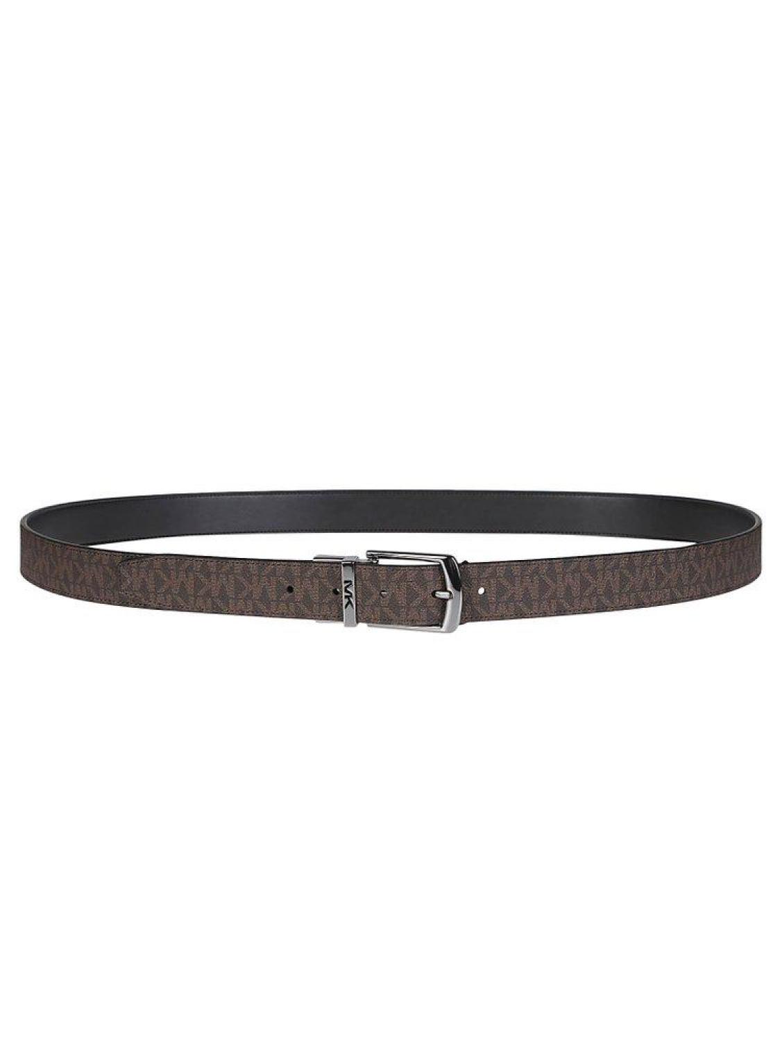 Michael Kors Logo-Engraved Monogram Printed Belt